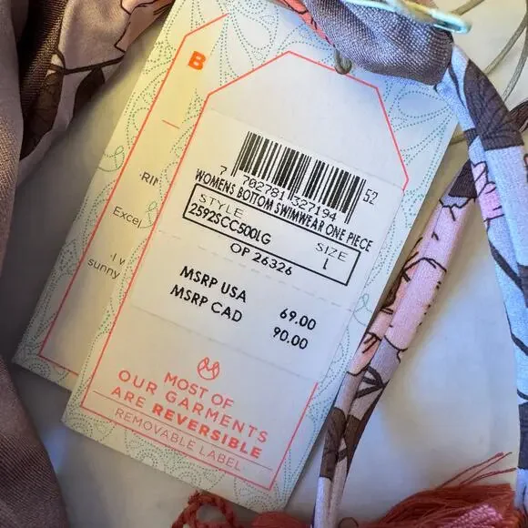 Maaji Ditsy Sunny Tie Side Bikini Bottom Floral Women Large NWT - Picture 6 of 8